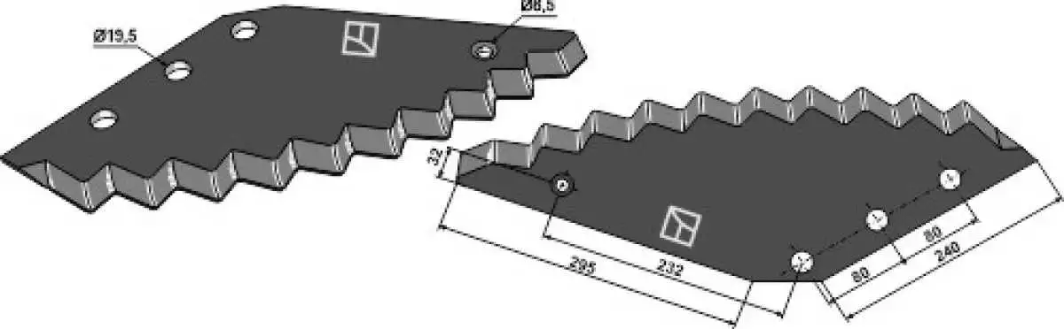 Futtermischwagenmesser - Hartmetall beschichtet